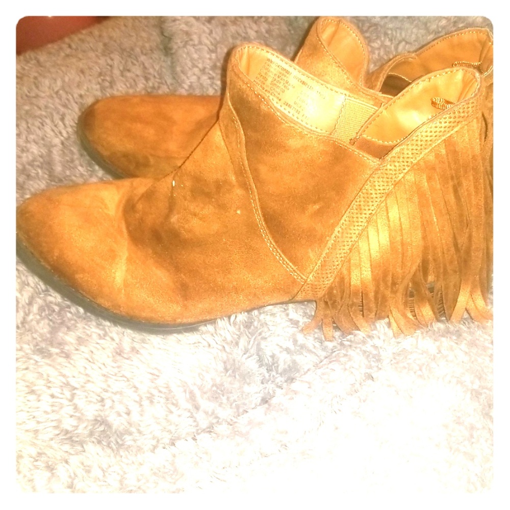 Fringe booties